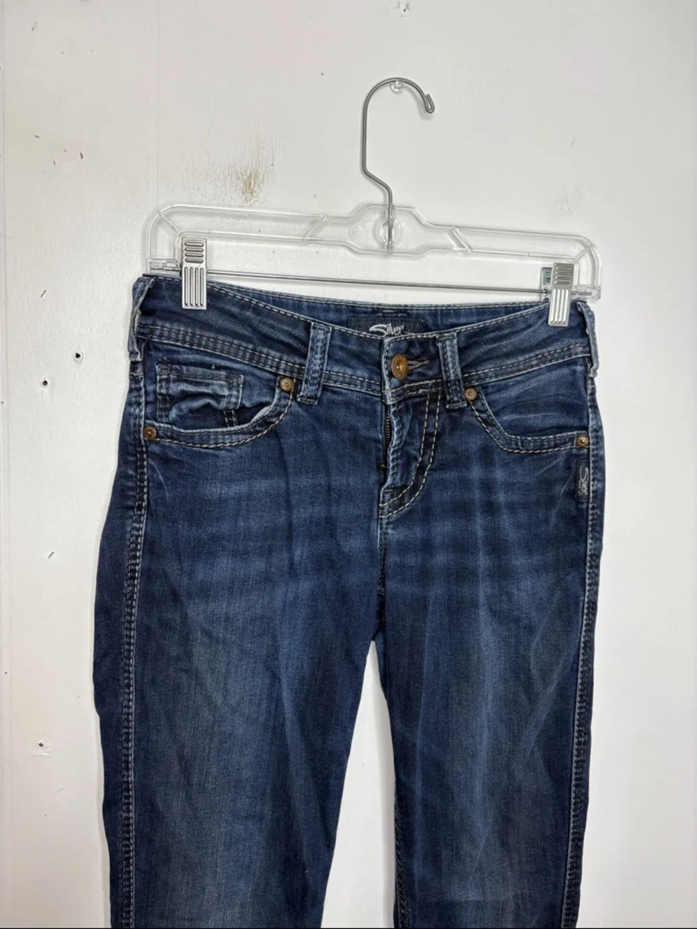Silver Jeans Womens 26 Suki Slim Boot Dark Wash Western Country Full Length